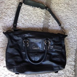 Coach Ashley Black Leather Satchel F15445